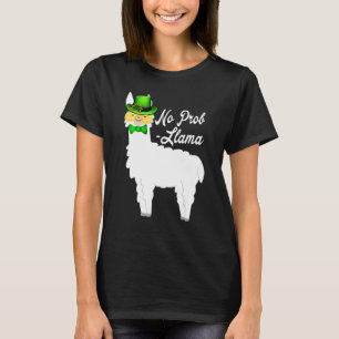 T-shirt Pas de Prob Llama irlandais Leprechaun Casquette J