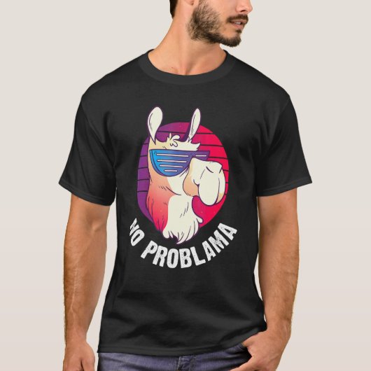 T-shirt Pas de problème Llama Alpaca Lama Pas de problème  (Devant)
