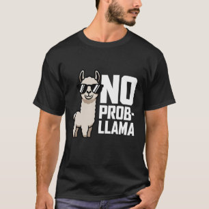 T-shirt Pas de problème-Llama Lunettes de soleil drôles de
