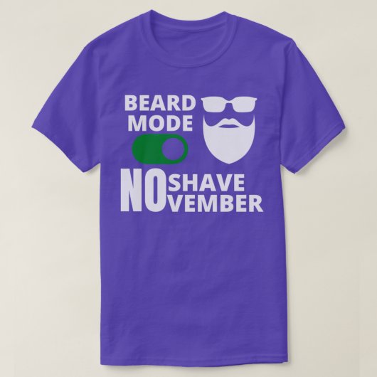 T-shirt Pas de rasage en mode barbe novembre sur 2 (Design devant)