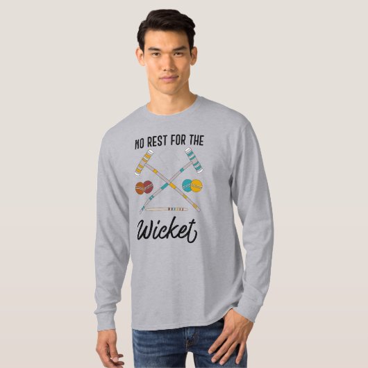 T-shirt Pas de repos pour le Wicket Funny Croquet Thème (Devant entier)