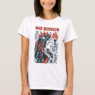 T-shirt Pas de rois Art rétro patriotique femme Liberté Ar