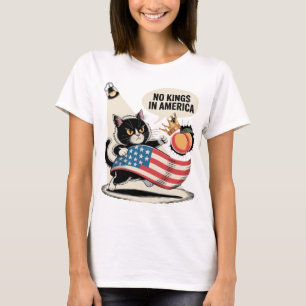 T-shirt Pas de rois en Amérique Angry Cat Art