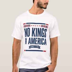 T-shirt Pas de rois en Amérique Design vectoriel vintage p