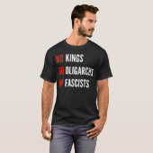 T-shirt Pas de rois Oligarques fascistes (Devant entier)