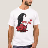 T-shirt Pas de sentiments Oiseau Coeur rouge (Devant)