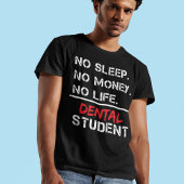 T-shirt Pas de sommeil Pas d'argent Pas de vie étudiant de