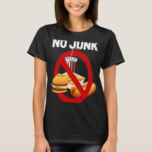 T-shirt Pas de Végétal Sain Aliments Sains (Devant)