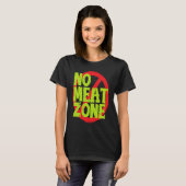 T-shirt Pas de zone de viande Vegan (Devant entier)
