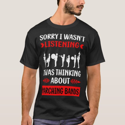 T-shirt Pas d'écoute Bande de marquage (Devant)