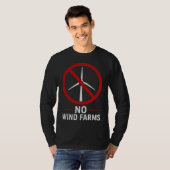 T-shirt Pas d'éoliennes - Pas de parcs éoliens (Devant entier)