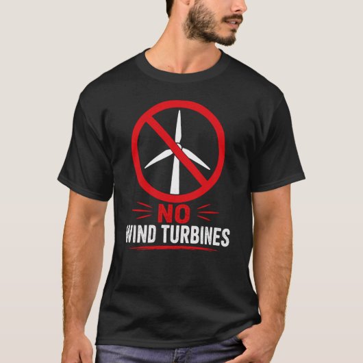 T-shirt Pas d'éoliennes protestation rurale (Devant)