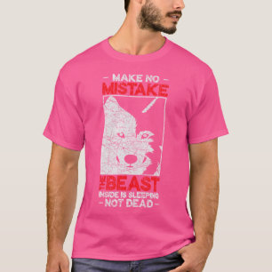 T-shirt Pas D'Erreur La Bête À L'Intérieur Dort Halloween