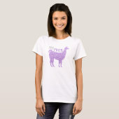 T-shirt Pas d'étincelle Llama claire violette (Devant entier)