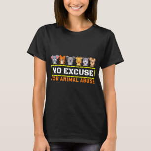 T-shirt Pas D'Excuse Pour La Sensibilisation À L'Abus Des 