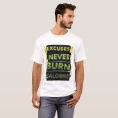 T-shirt Pas d'Excuses, juste des résultats" - Motivational (Devant entier)