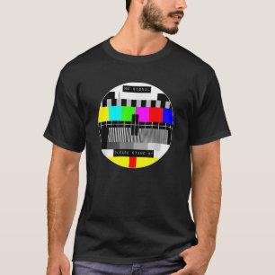 T-shirt Pas drôle Signal Télévision Écran Bars de couleurs