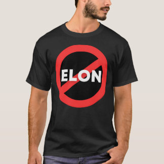T-shirt Pas Elon ! Sticker rond anti-Elon Musk Bumper