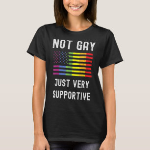 T-shirt Pas Gay Juste Très Soutien Lgbt Pride Égalité