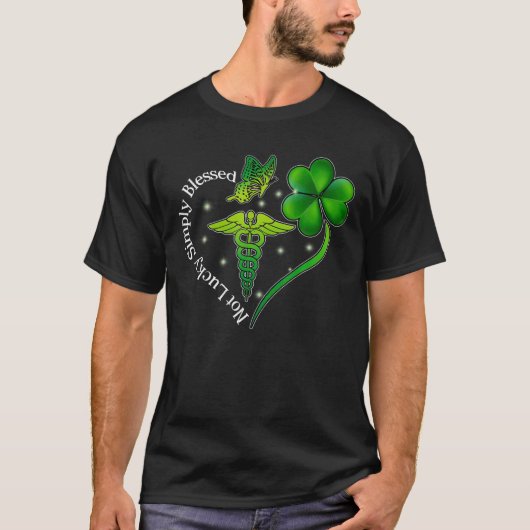 T-shirt Pas Heureux Simplement Béni St. Patrick Day Infirm (Devant)