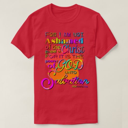 T-shirt Pas honteux de l'évangile (Design devant)
