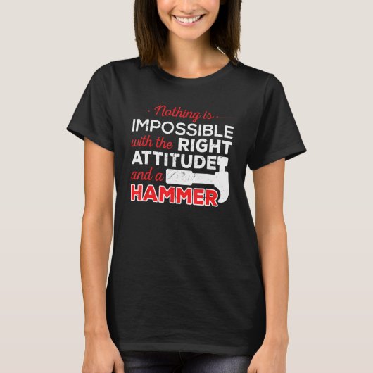 T-shirt Pas Impossible Attitude Marcheur de construction (Devant)