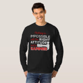 T-shirt Pas Impossible Attitude Marcheur de construction (Devant entier)