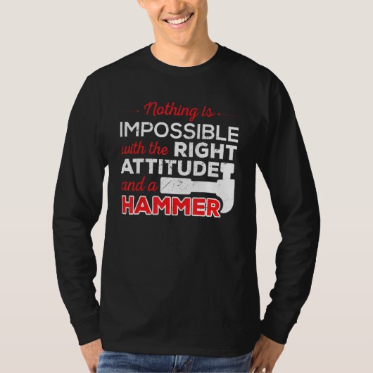 T-shirt Pas Impossible Attitude Marcheur de construction (Devant)