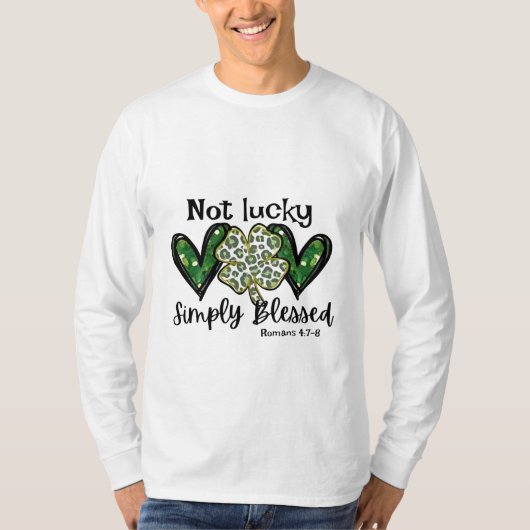 T-shirt Pas Lucky, Simplement Béni Lucky Charm St Patrick (Devant)