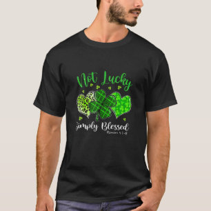 T-shirt Pas Lucky Simplement Bienheureux Shamrock chrétien