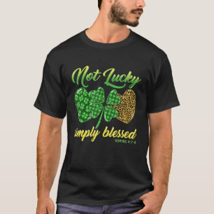 T-shirt Pas Lucky Simplement Bienheureux Shamrock chrétien