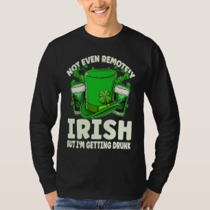 T-shirt Pas même vaguement ivre de bière irlandaise buvant