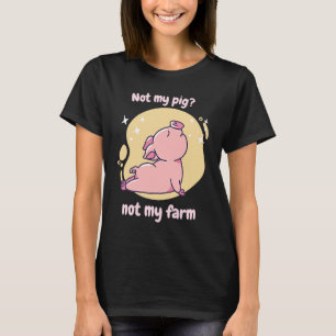 T-shirt Pas Mon Cochon Pas Mon Ferme Retro Cute Pig Présen