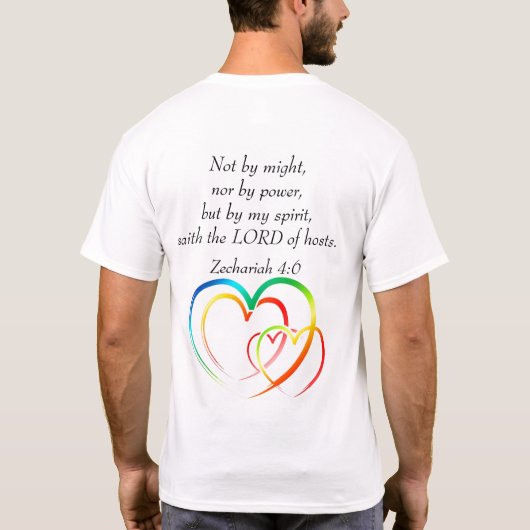 T-shirt Pas par Might - Zechariah 4:6 (Dos)