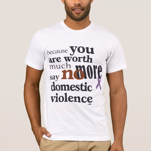 T-shirt Pas plus de violence familiale (Devant)