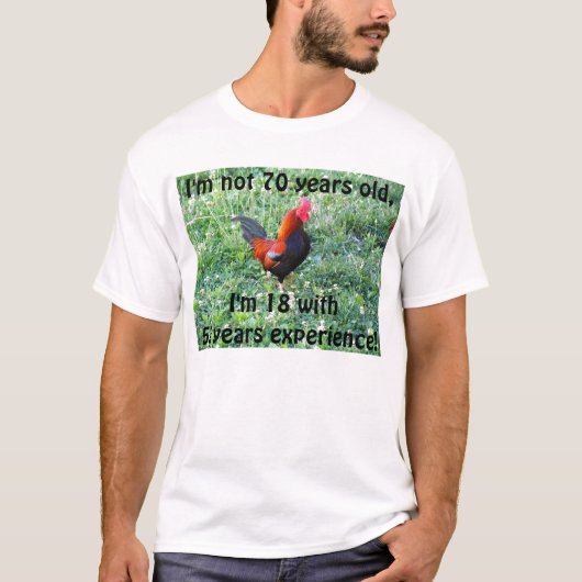 T-shirt "Pas qui vieille" chemise de coq (Devant)