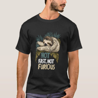 T-shirt Pas Rapide Pas Furieux Mignonne Lazy Sleeping Funn