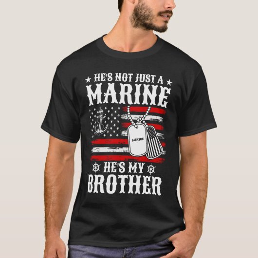 T-shirt Pas seulement un marin, c'est mon frère patriote d (Devant)