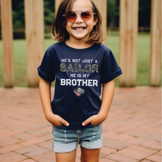 T-shirt Pas seulement un marin mon frère marine militaire