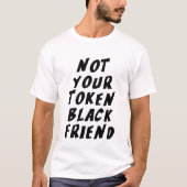 T-shirt Pas ton ami noir de service (Devant)