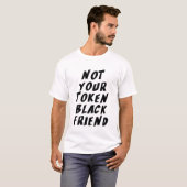 T-shirt Pas ton ami noir de service (Devant entier)