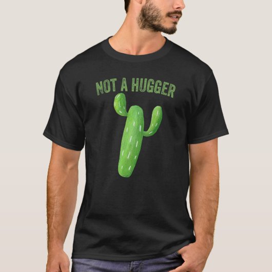 T-shirt Pas un câlin Cactus (Devant)