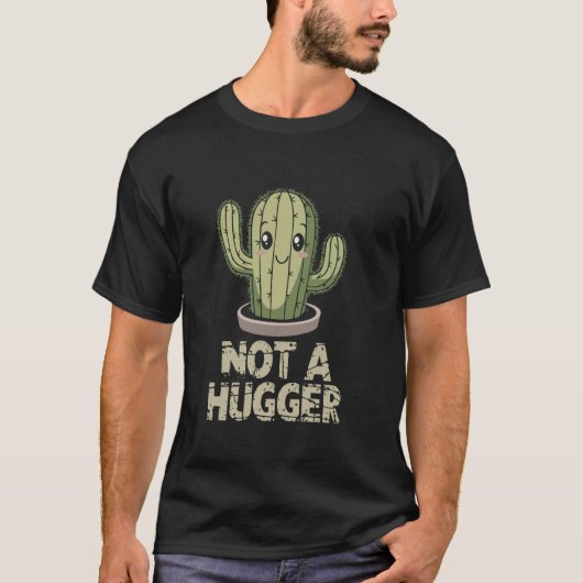 T-shirt Pas un câlin fun cactus 02 (Devant)