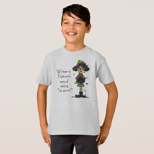 T-shirt Pas un fan d'hiver (Devant entier)