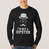 T-shirt Pas Un Fumeur De Pipe Hipster Moustache Hippie Gra (Devant)