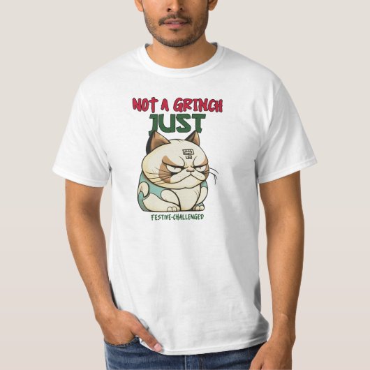 T-shirt Pas un Grinch juste Festive Challengé Funny Holida (Devant)