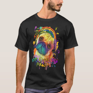 T-shirt Pas un Pugson de matin Pug Humour Bouledogue Holla