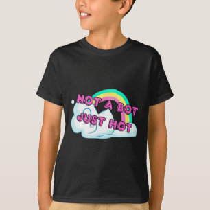 T-shirt Pas un robot, juste une fille chaude joueuse graph