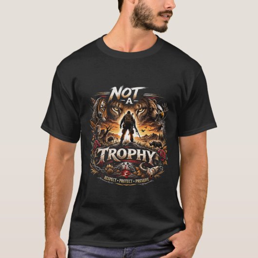T-shirt Pas un Trophée (Devant)