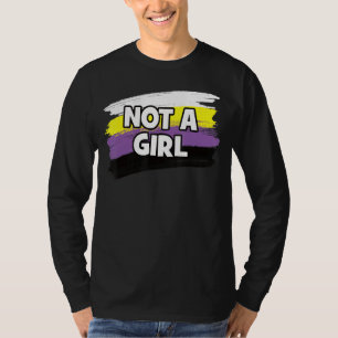 T-shirt Pas Une Fille Non Binary Pronoun Lgbtqia Pride Ind